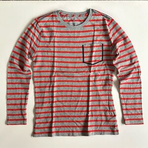 CrewCuts long sleeve super soft, gray & orange shirt sz XL